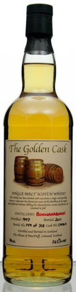 Bunnahabhain 1997/2011 (56.2%, The House of MacDuff, The Golden Cask, Cask CM 164, 318 bottles)