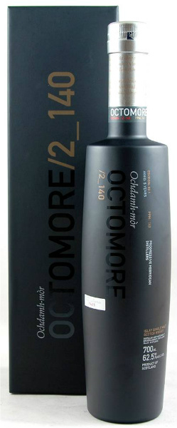 Octomore Edition 02.1 / 2_140 (62.5%, Bruichladdich, Ochdamh-mor, American Oak, 140 ppm, 15.000 bottles)