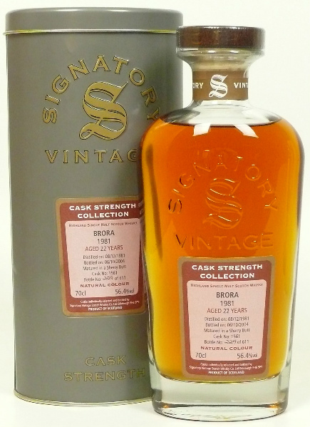 Brora 22yo 1981/2004 (56.4%, Signatory Vintage, Cask Strength Collection, Sherry Butt #1561, 611 bottles)